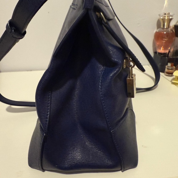 Genuine leather navy blue Furla bag in great condition. - Picture 6 of 10